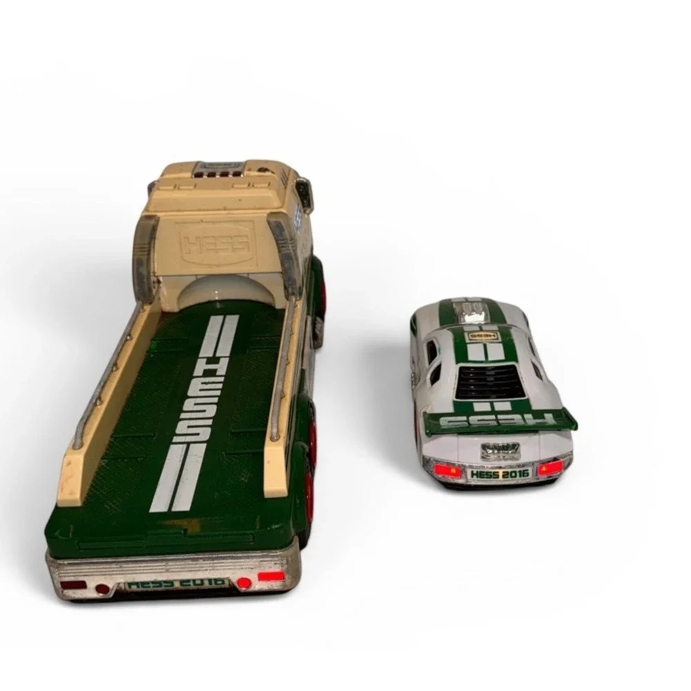 2016 Hess Toy Truck & Dragster Race Car Tested Lights Work Complete No Box